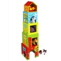 Tooky Toy Κύβοι  Στοιβαξης Με Ξύλινες Φιγούρες "Φάρμα"