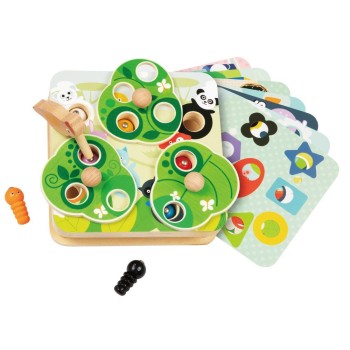 Tooky Toy Ξύλινο Παιχνίδι Τοποθετώ Τα Έντομα 