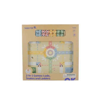 Tooky Toy Ξύλινο Επιτραπέζιο 2 σε 1 Γκρινιάρης & Φιδάκι 
