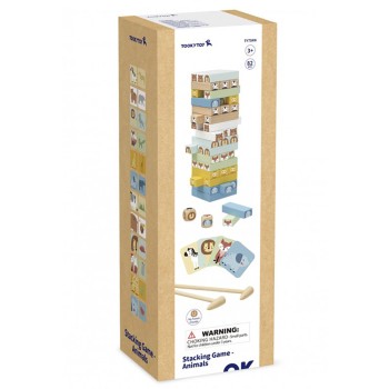 Tooky Toy Ξύλινο Jenga "Ζωάκια"