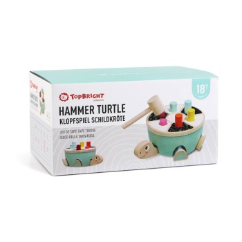 TOPBRIGHT Ξύλινη Χελώνα με Σφυράκι "Hammer Game Turtle"