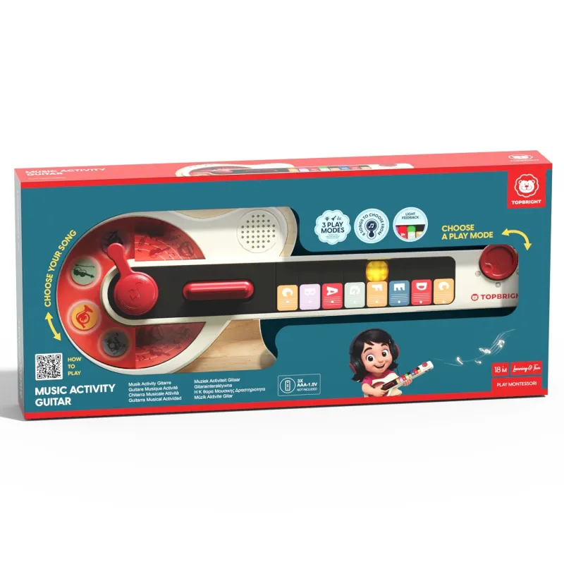 TOPBRIGHT Ξύλινη Κιθάρα Δραστηριοτήτων "Music Activity Guitar"