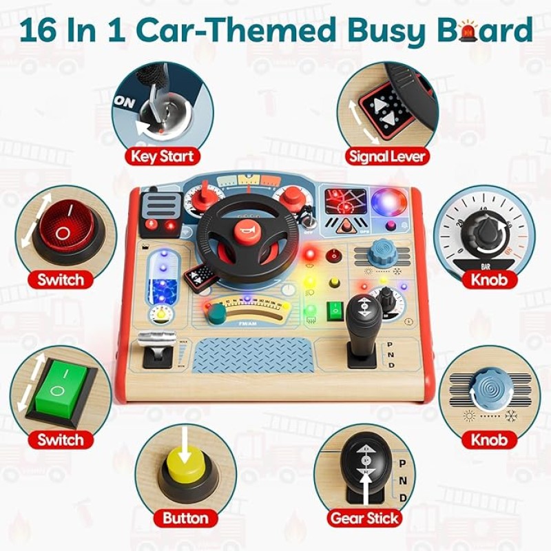 TOPBRIGHT Montessori Busy Board Πυροσβέστης 