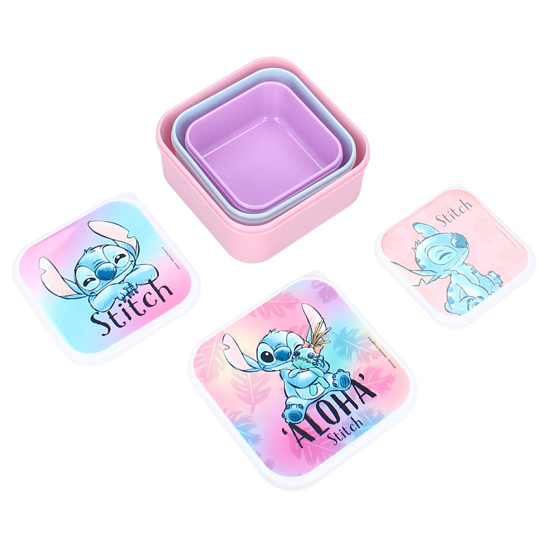 Σετ φαγητοδοχείων (3 σε 1) "Stitch" Fresh Bites
