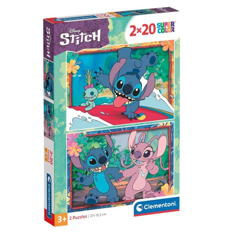 Clementoni Παιδικό Παζλ S.C. "Stitch" 2x20 κομμάτια