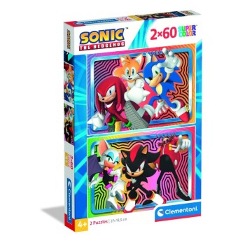 Clementoni Παιδικό Παζλ S.C. "Sonic" 2x60 κομμάτια 