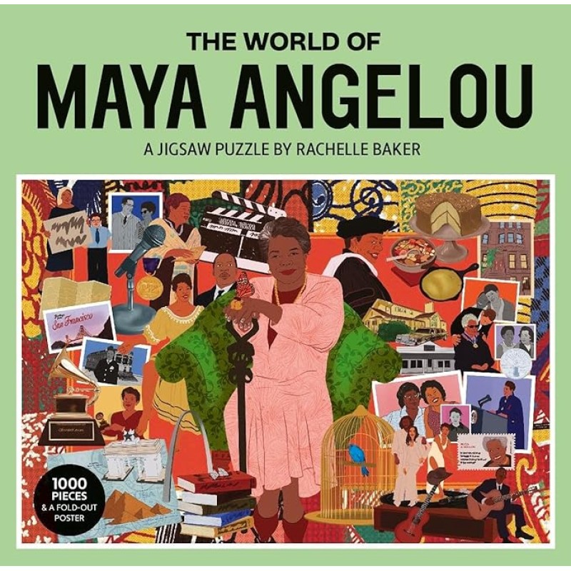 THE WORLD OF MAYA ANGELOU - A 1000-PIECE JIGSAW PUZZLE BY RACHELLE BAKER