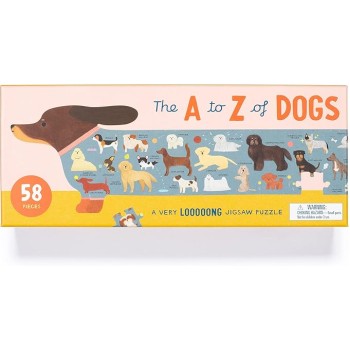 THE A TO Z OF DOGS: A VERY LOOOOONG JIGSAW 58 PIECE PUZZLE
