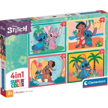 Clementoni Παιδικό Παζλ "Stitch" 4in1 12/16/20/24