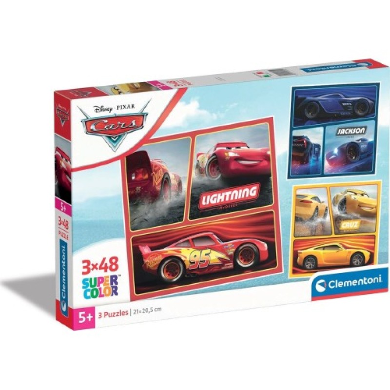 Clementoni Παιδικό Παζλ S.C. "Cars" 3x48 κομμάτια