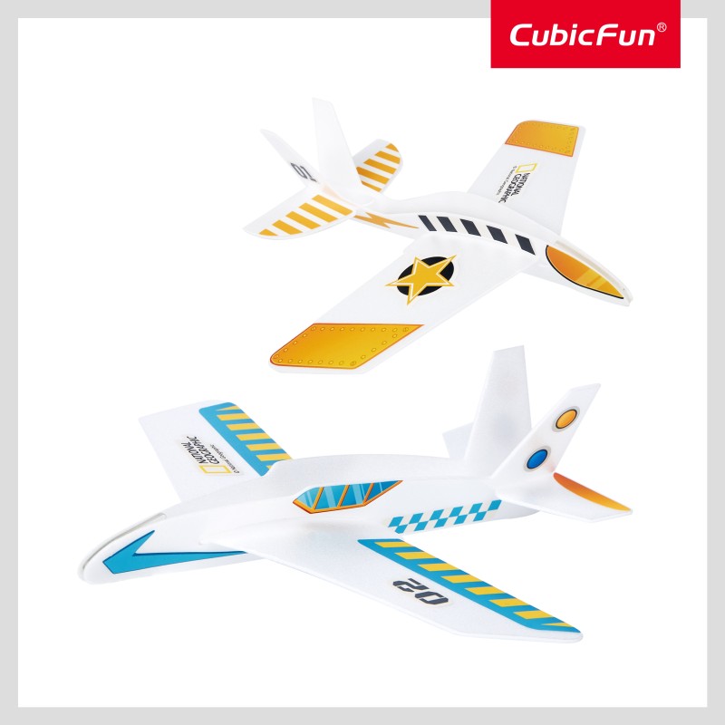 CubicFun 3D Puzzle National Geographic "STEM Αεροπλάνο με Κίνηση & Περιστροφή 360°"