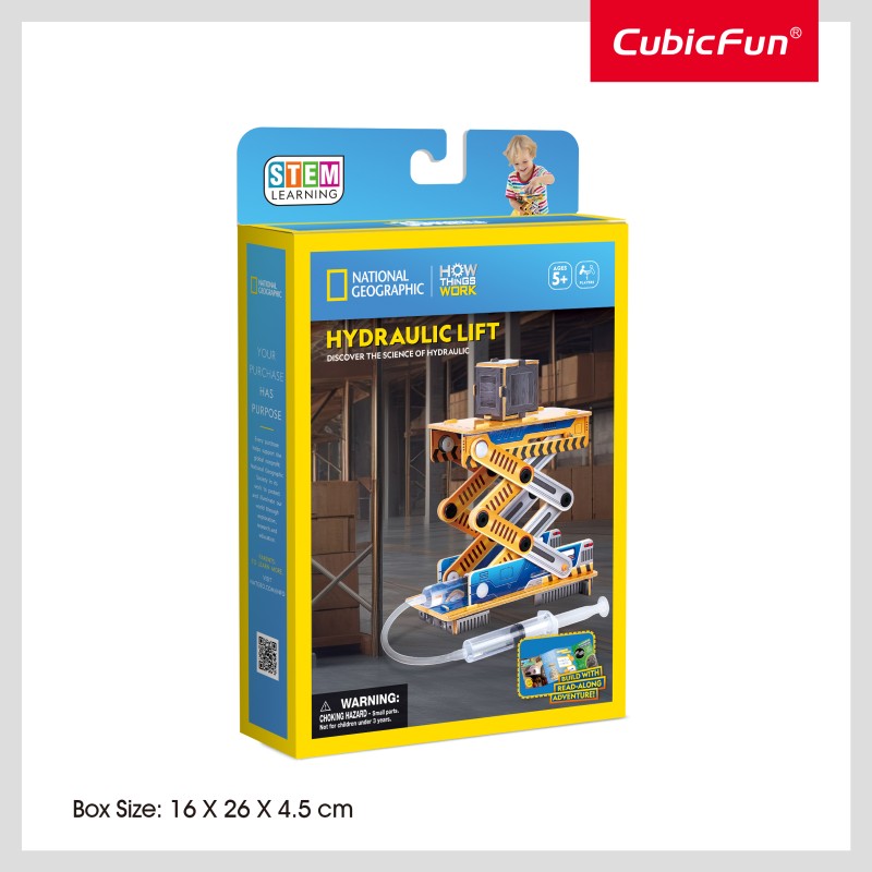 CubicFun 3D Puzzle National Geographic "STEM Υδραυλικός Ανελκυστήρας"
