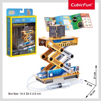 CubicFun 3D Puzzle National Geographic "STEM Υδραυλικός Ανελκυστήρας"