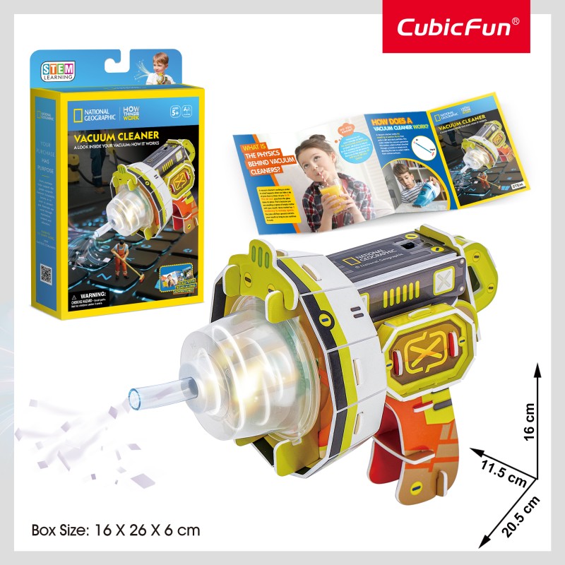 CubicFun 3D Puzzle National Geographic "STEM Ηλεκτρικό Σκουπάκι"