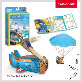 CubicFun 3D Puzzle National Geographic "STEM Εκτοξευτής Αλεξιπτωτιστών"