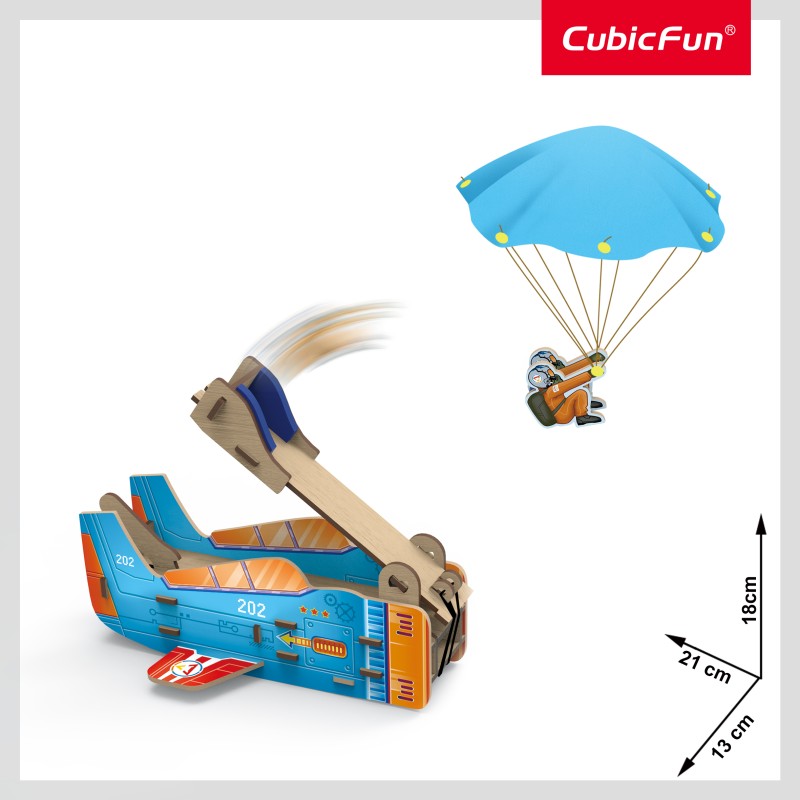 CubicFun 3D Puzzle National Geographic "STEM Εκτοξευτής Αλεξιπτωτιστών"