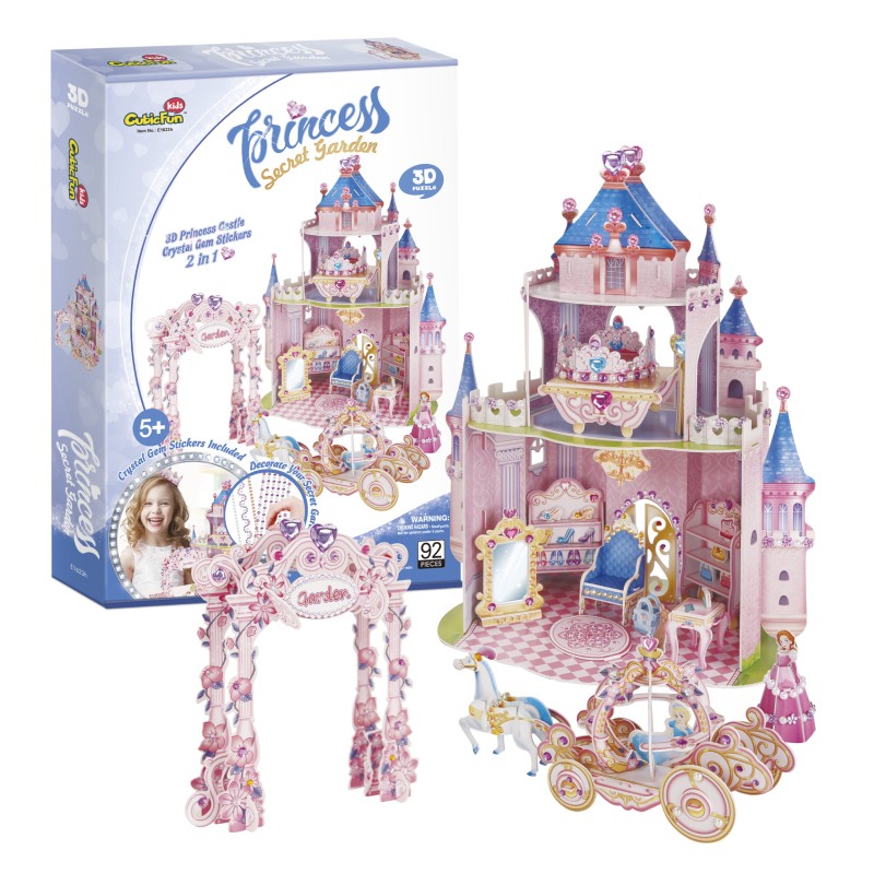 CubicFun 3D Puzzle Kids Κουκλόσπιτο "Princess Secret Garden"