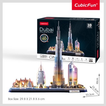CubicFun 3D Puzzle City Line LED "Dubai"