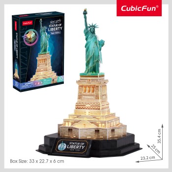 CubicFun 3D Puzzle LED Night Edition "Το Άγαλμα της Ελευθερίας"