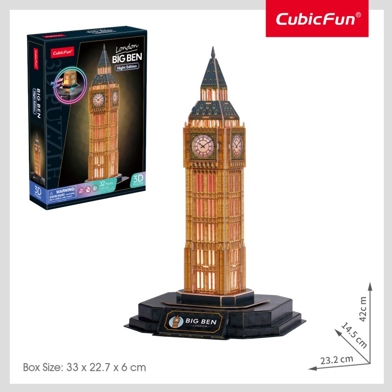 CubicFun 3D Puzzle LED Night Edition "Big Ben"