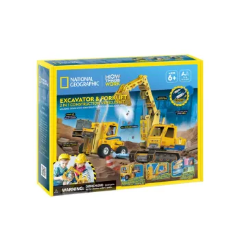 CubicFun 3D Puzzle National Geographic Large "STEM Εσκαφεας και Ανυψωτικό"