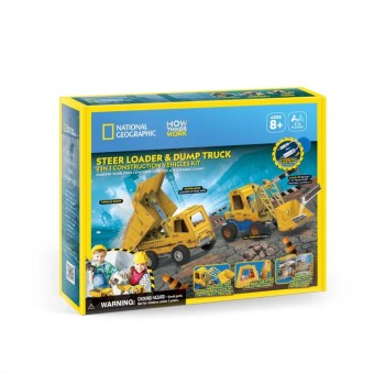 CubicFun 3D Puzzle National Geographic Large "STEM Φορτωτής και Φορτηγό"