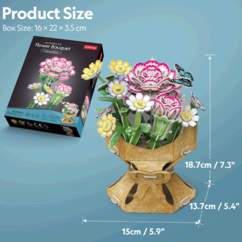  CubicFun 3D Puzzle "Flower Bouquet Carnation"