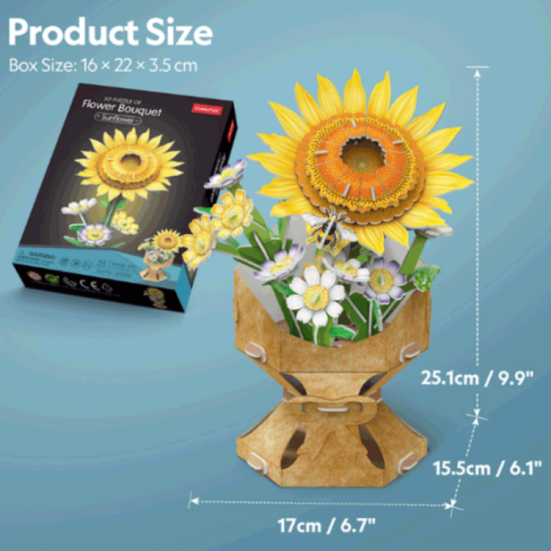  CubicFun 3D Puzzle "Flower Bouquet Sunflower"