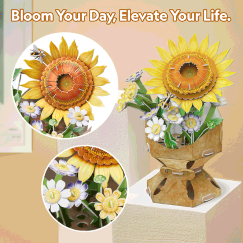  CubicFun 3D Puzzle "Flower Bouquet Sunflower"