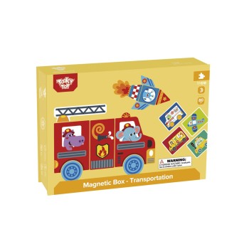 Tooky Toy Magnetic Box "Μέσα Μεταφοράς"