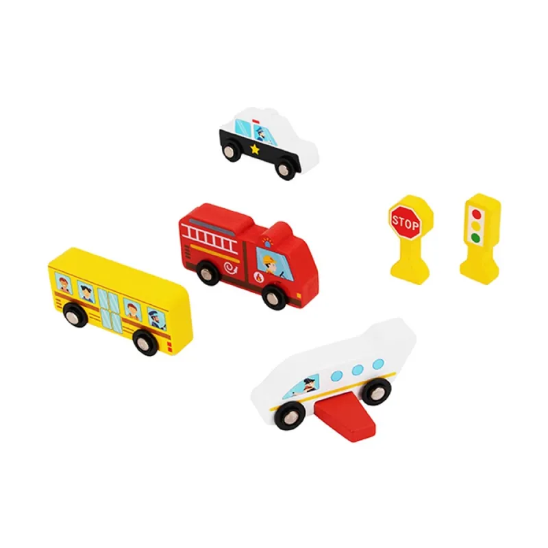 Tooky Toy Ξυλινα Τουβλάκια 50 τμχ. "Πόλη"