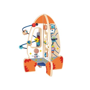 Tooky Toy Ξυλινο Παιχνίδι  Δραστηριοτήτων "Πύραυλος"