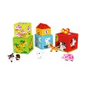 Tooky Toy Κύβοι  Στοιβαξης Με Ξύλινες Φιγούρες "Φάρμα"