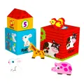 Tooky Toy Κύβοι  Στοιβαξης Με Ξύλινες Φιγούρες "Φάρμα"