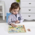 Tooky Toy Ξύλινο Μουσικό Παζλ Με Ενσφηνώματα "Ζωάκια"