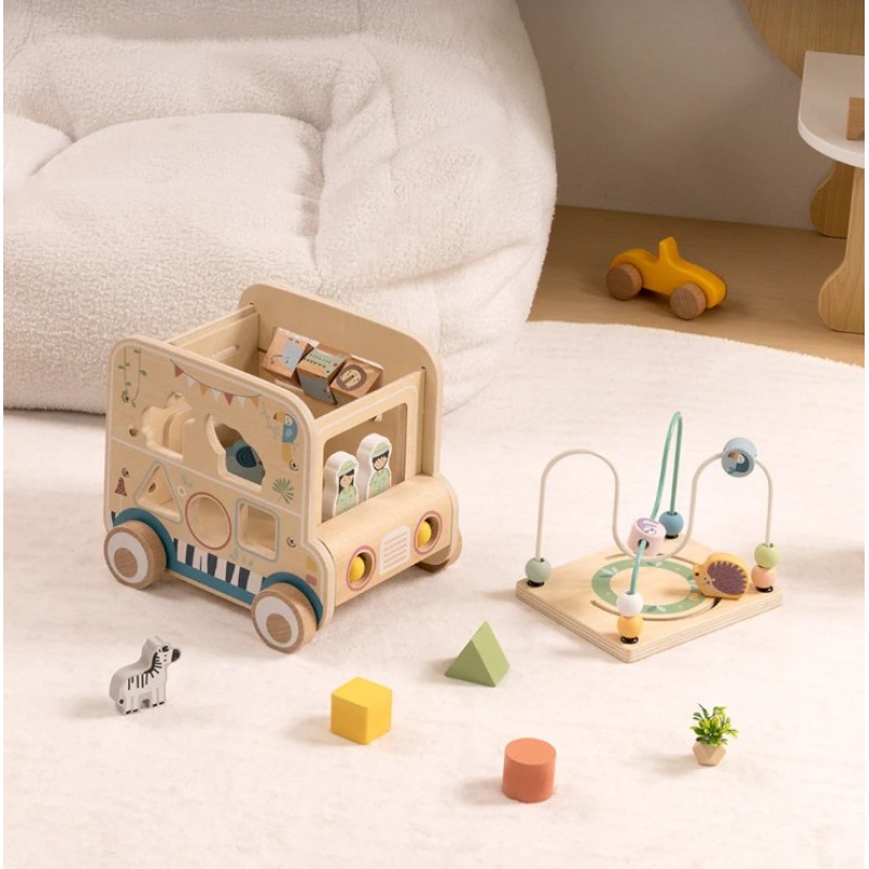 Tooky Toy Ξύλινο Αυτοκίνητο Δραστηριοτήτων 