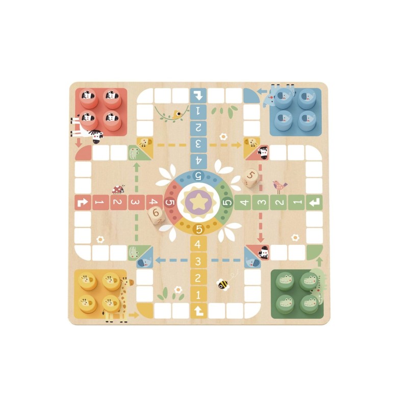 Tooky Toy Ξύλινο Επιτραπέζιο 2 σε 1 Γκρινιάρης & Φιδάκι 